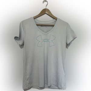 Under Armour Short Sleeve V-Neck Shirts-Size Medium